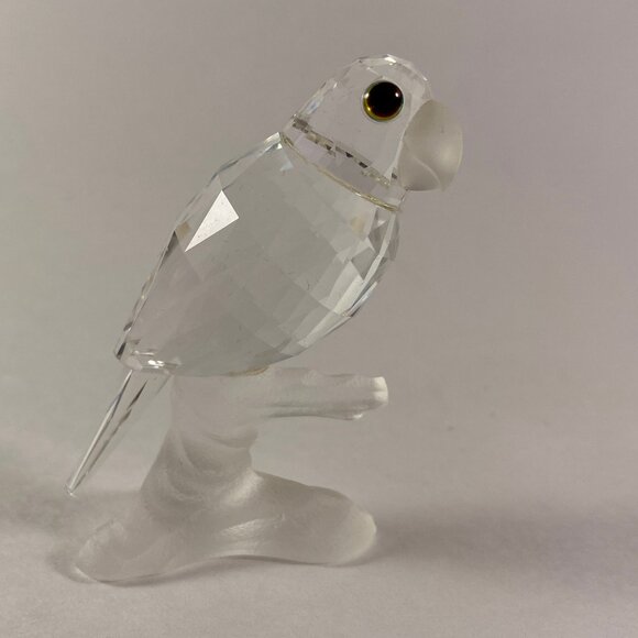 Swarovski UP IN THE TREES Parrot Figurine Frosted Base in Excellent Condition - Picture 2 of 10